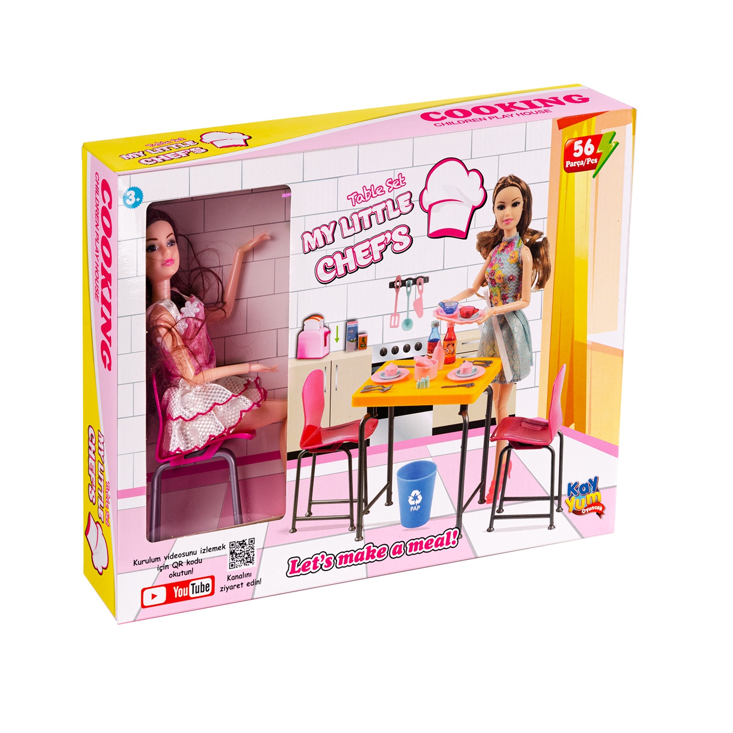 toptan oyuncak my Little Chef Aşçı Kız Ve Masası Kutulu kym2020