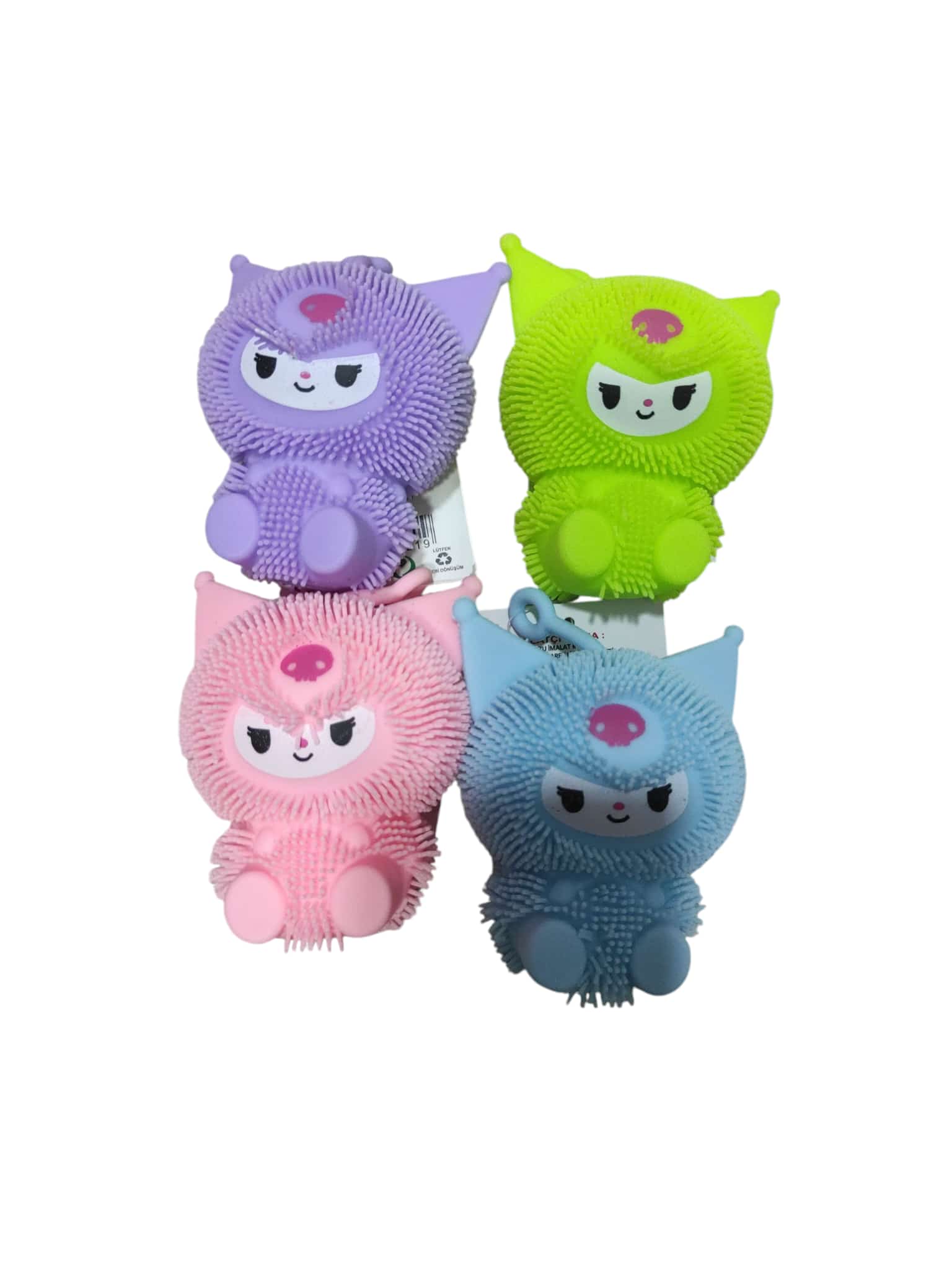 Toptan Işıklı oyuncak kirpi kuromi ışıklı 12 li akznn021