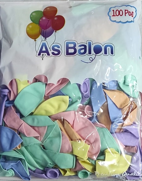toptan as makaron soft balon karışık renkli 12 inç 100 lü