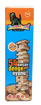 Toptan Ahşap cenga denge Oyunu 1.kalite 54 parçalı