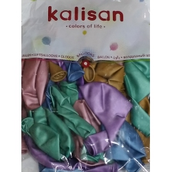 Kalisan krom balon karışık mix 12 inç 50 li
