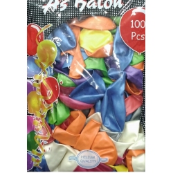 Toptan As Balon Metalik 12 Karışık Renk  100lü 
