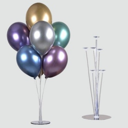 Toptan Balon Standlı 7li şeffaf