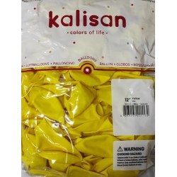 Toptan Kalisan Pastel Sarı Balon 12 100lü 